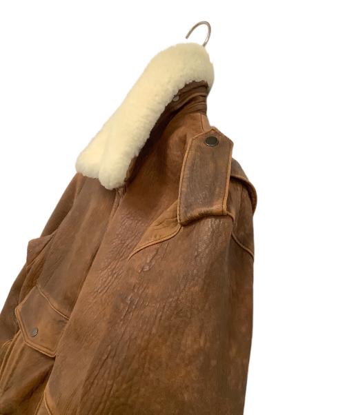 Gleeman（-）Gleeman (-) ライナー付きラムレザージャケット ブラウン サイズ:Lの古着・服飾アイテム