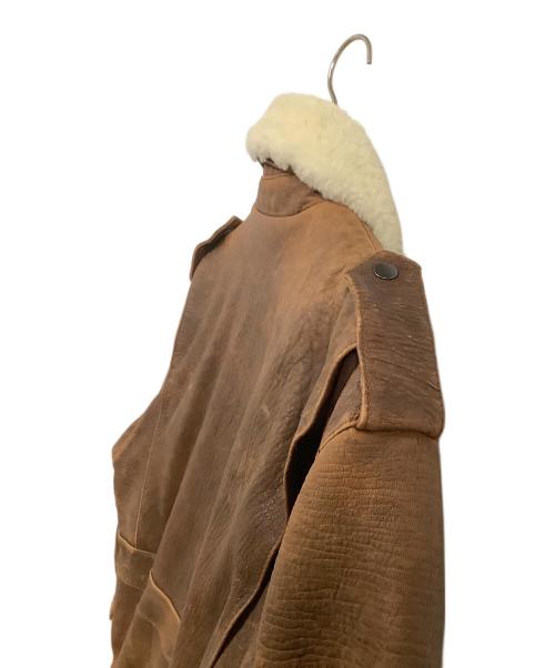 Gleeman（-）Gleeman (-) ライナー付きラムレザージャケット ブラウン サイズ:Lの古着・服飾アイテム