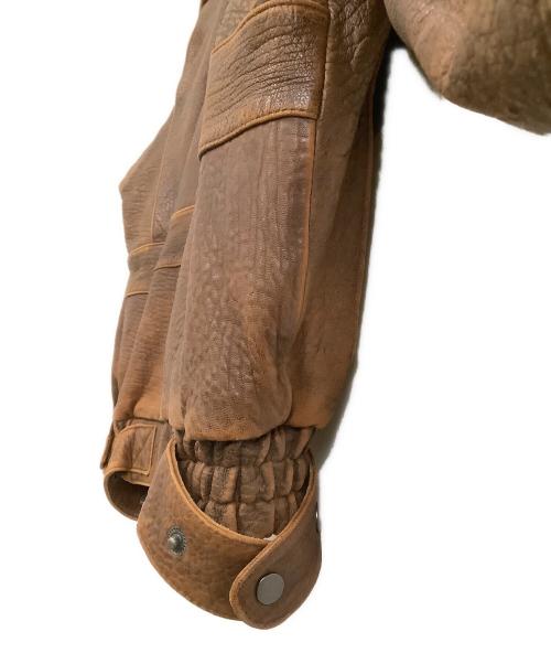 Gleeman（-）Gleeman (-) ライナー付きラムレザージャケット ブラウン サイズ:Lの古着・服飾アイテム