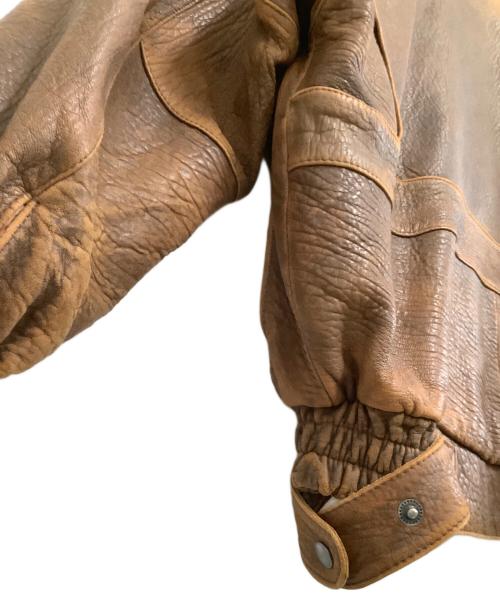 Gleeman（-）Gleeman (-) ライナー付きラムレザージャケット ブラウン サイズ:Lの古着・服飾アイテム