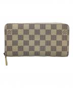 LOUIS VUITTONルイ ヴィトン）の古着「ラウンドファスナー財布 ダミエ・アズール」｜ホワイト