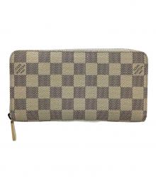 LOUIS VUITTON（ルイ ヴィトン）の古着「ラウンドファスナー財布 ダミエ・アズール」｜ホワイト