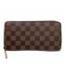 LOUIS VUITTON（ルイ ヴィトン）の古着「ラウンドファスナー財布 ダミエ ジッピー ウォレット 」｜ブラウン