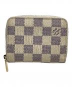 LOUIS VUITTONルイ ヴィトン）の古着「コインケース　ダミエ・アズール　ジッピー コインパース」｜ホワイト