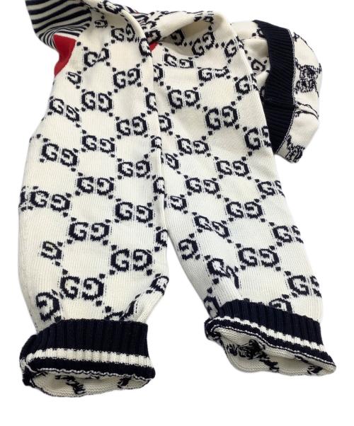 GUCCI（グッチ）GUCCI (グッチ) ニット ホワイト×レッド サイズ:XLの古着・服飾アイテム