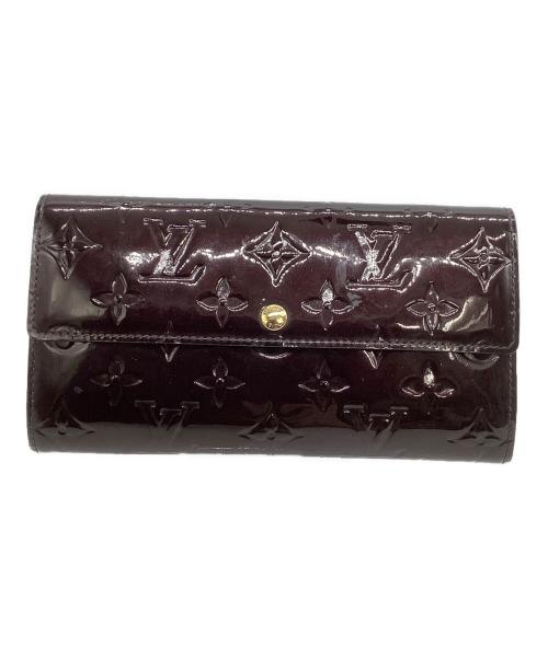 LOUIS VUITTON（ルイ ヴィトン）LOUIS VUITTON (ルイ ヴィトン) 長財布 ヴェルニ ポルトフォイユ・サラ アマラントの古着・服飾アイテム