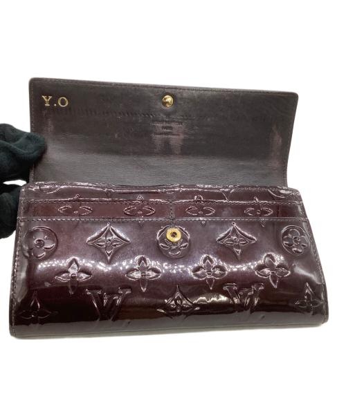 LOUIS VUITTON（ルイ ヴィトン）LOUIS VUITTON (ルイ ヴィトン) 長財布 ヴェルニ ポルトフォイユ・サラ アマラントの古着・服飾アイテム