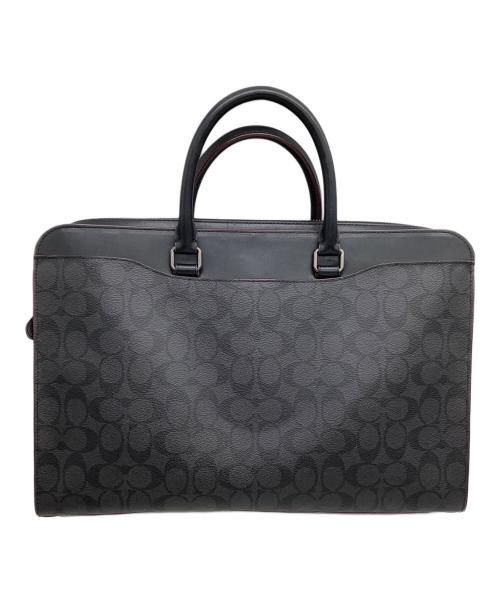 COACH（コーチ）COACH (コーチ) ビジネスバッグ シグネチャー ブラック×グレーの古着・服飾アイテム