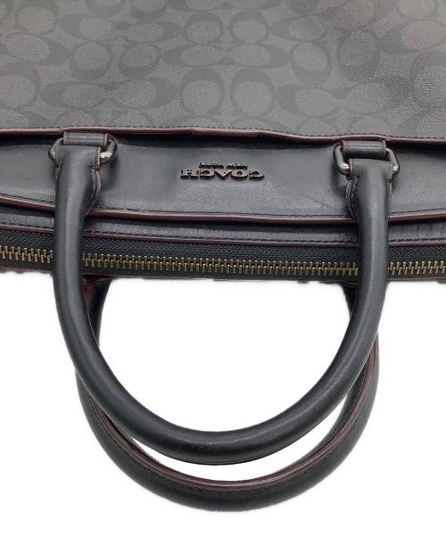 COACH（コーチ）COACH (コーチ) ビジネスバッグ シグネチャー ブラック×グレーの古着・服飾アイテム