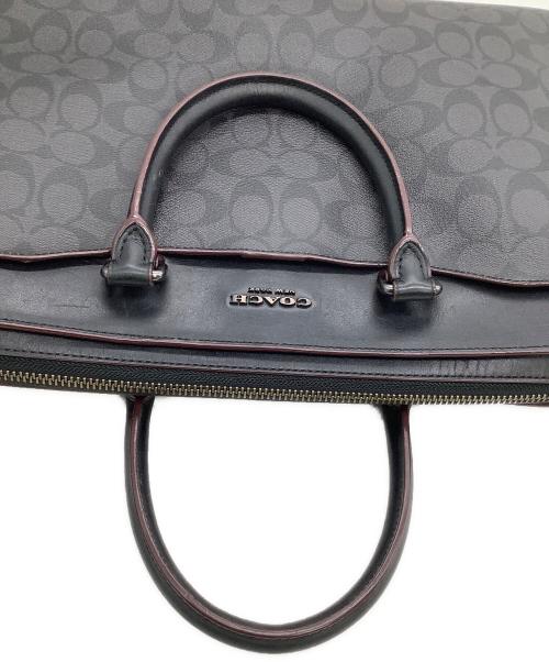 COACH（コーチ）COACH (コーチ) ビジネスバッグ シグネチャー ブラック×グレーの古着・服飾アイテム