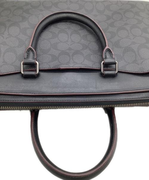COACH（コーチ）COACH (コーチ) ビジネスバッグ シグネチャー ブラック×グレーの古着・服飾アイテム