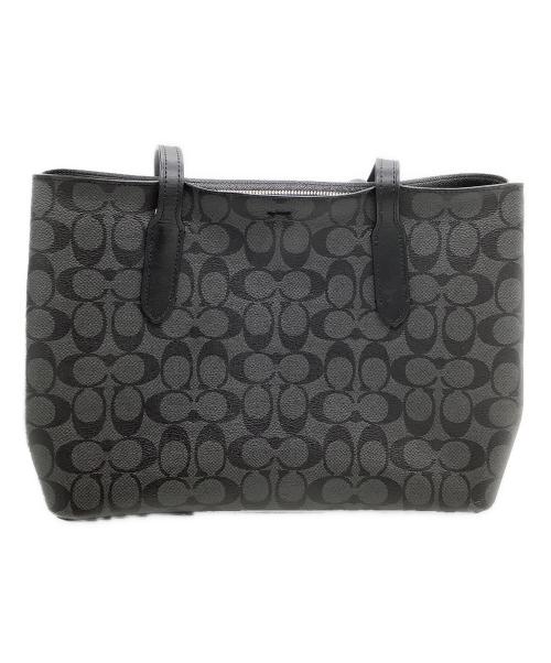 COACH（コーチ）COACH (コーチ) トートバッグ ブラック×グレーの古着・服飾アイテム