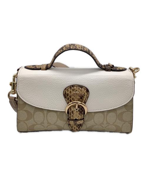 COACH（コーチ）COACH (コーチ) ショルダーバッグ シグネチャー クレオパイソン柄 ベージュの古着・服飾アイテム