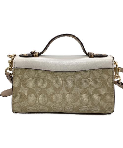 COACH（コーチ）COACH (コーチ) ショルダーバッグ シグネチャー クレオパイソン柄 ベージュの古着・服飾アイテム