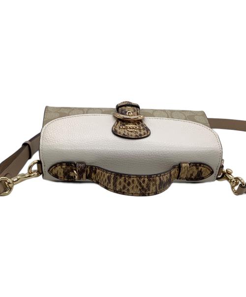 COACH（コーチ）COACH (コーチ) ショルダーバッグ シグネチャー クレオパイソン柄 ベージュの古着・服飾アイテム