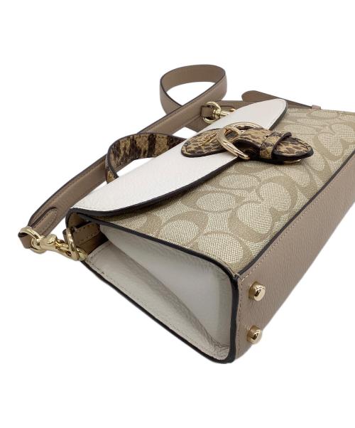 COACH（コーチ）COACH (コーチ) ショルダーバッグ シグネチャー クレオパイソン柄 ベージュの古着・服飾アイテム