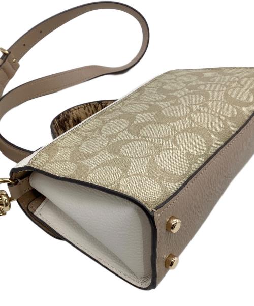 COACH（コーチ）COACH (コーチ) ショルダーバッグ シグネチャー クレオパイソン柄 ベージュの古着・服飾アイテム