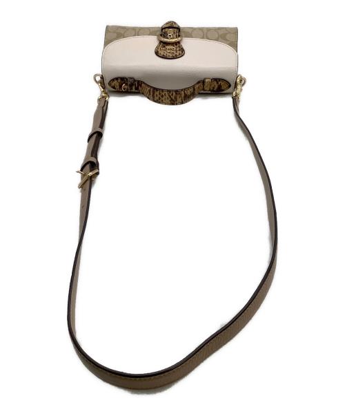 COACH（コーチ）COACH (コーチ) ショルダーバッグ シグネチャー クレオパイソン柄 ベージュの古着・服飾アイテム