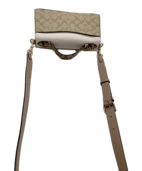 COACH（コーチ）COACH (コーチ) ショルダーバッグ シグネチャー クレオパイソン柄 ベージュの古着・服飾アイテム