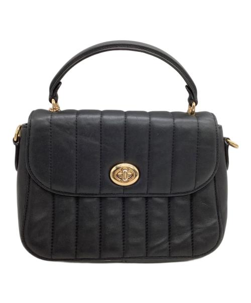 COACH（コーチ）COACH (コーチ) キルティングショルダーバッグ ブラックの古着・服飾アイテム