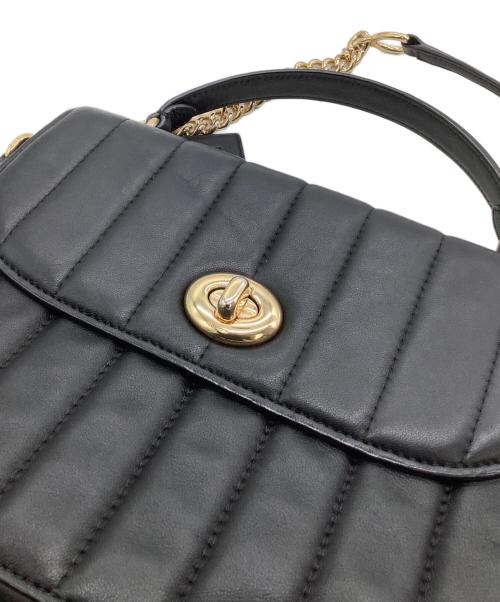 COACH（コーチ）COACH (コーチ) キルティングショルダーバッグ ブラックの古着・服飾アイテム