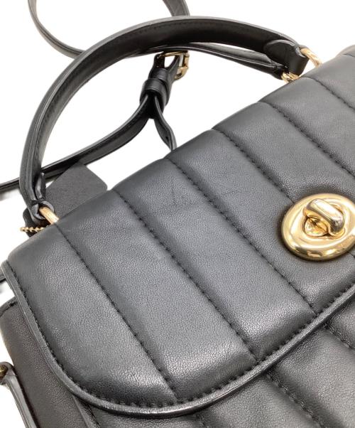 COACH（コーチ）COACH (コーチ) キルティングショルダーバッグ ブラックの古着・服飾アイテム