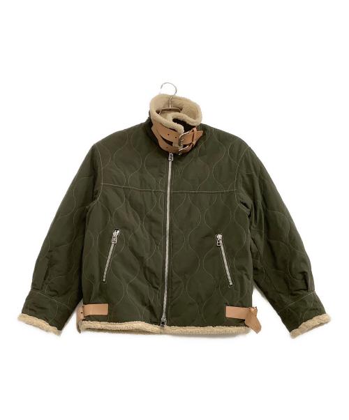 Name.（ネーム）Name. (ネーム) キルティングジャケット　QUILT BOMBER JACKET カーキ×ベージュ サイズ:1の古着・服飾アイテム