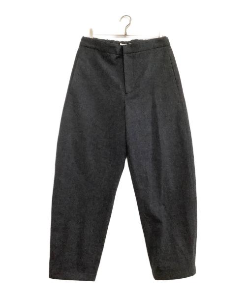 JIL SANDER+（ジルサンダープラス）JIL SANDER+ (ジルサンダープラス) ウールワイドスラックス　24AWモデル グレー サイズ:46の古着・服飾アイテム