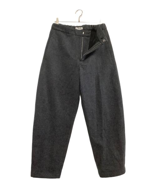 JIL SANDER+（ジルサンダープラス）JIL SANDER+ (ジルサンダープラス) ウールワイドスラックス　24AWモデル グレー サイズ:46の古着・服飾アイテム