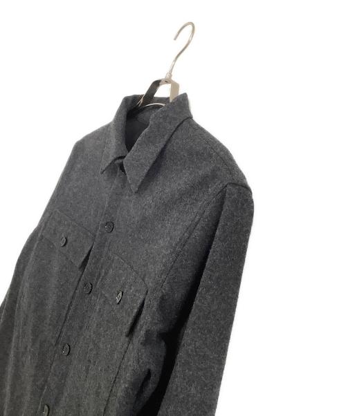 JIL SANDER+（ジルサンダープラス）JIL SANDER+ (ジルサンダープラス) ウールシャツジャケット グレー サイズ:46の古着・服飾アイテム
