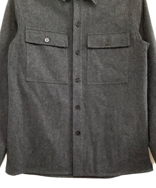 JIL SANDER+（ジルサンダープラス）JIL SANDER+ (ジルサンダープラス) ウールシャツジャケット グレー サイズ:46の古着・服飾アイテム