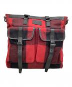 BURBERRY BLACK LABELバーバリーブラックレーベル）の古着「トートバッグ」｜レッド×ブラック