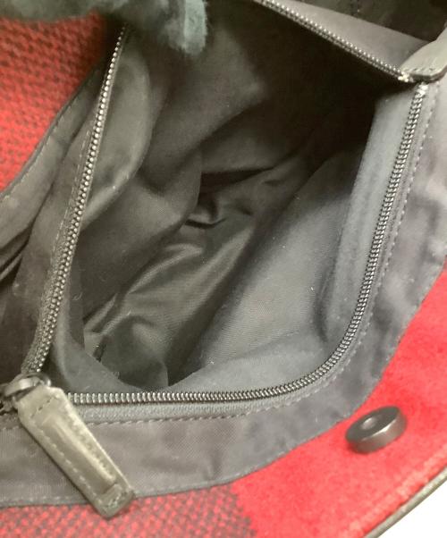 BURBERRY BLACK LABEL（バーバリーブラックレーベル）BURBERRY BLACK LABEL (バーバリーブラックレーベル) トートバッグ レッド×ブラックの古着・服飾アイテム