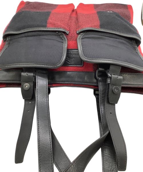 BURBERRY BLACK LABEL（バーバリーブラックレーベル）BURBERRY BLACK LABEL (バーバリーブラックレーベル) トートバッグ レッド×ブラックの古着・服飾アイテム