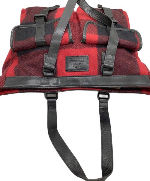 BURBERRY BLACK LABEL（バーバリーブラックレーベル）BURBERRY BLACK LABEL (バーバリーブラックレーベル) トートバッグ レッド×ブラックの古着・服飾アイテム