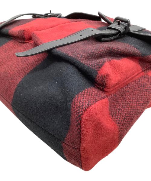 BURBERRY BLACK LABEL（バーバリーブラックレーベル）BURBERRY BLACK LABEL (バーバリーブラックレーベル) トートバッグ レッド×ブラックの古着・服飾アイテム