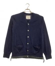sacai（サカイ）の古着「薄手カーディガン　ドローコードウールセーター」｜ネイビー