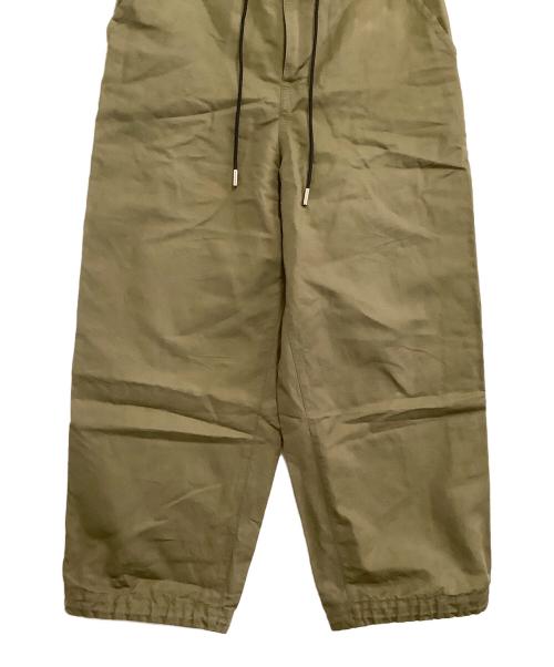 sacai（サカイ）sacai (サカイ) スラックス　22SS コットンリネンドローストリングパンツ オリーブ サイズ:1の古着・服飾アイテム