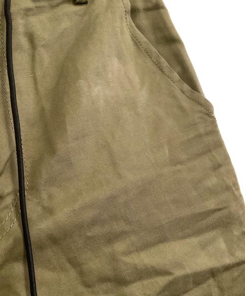 sacai（サカイ）sacai (サカイ) スラックス　22SS コットンリネンドローストリングパンツ オリーブ サイズ:1の古着・服飾アイテム
