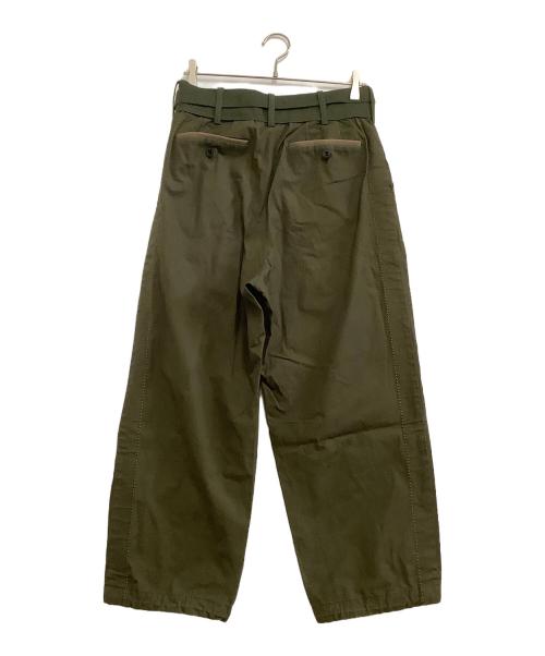 sacai（サカイ）sacai (サカイ) カーゴパンツ　コットン ウェザーミックスドロストパンツ カーキ サイズ:1の古着・服飾アイテム