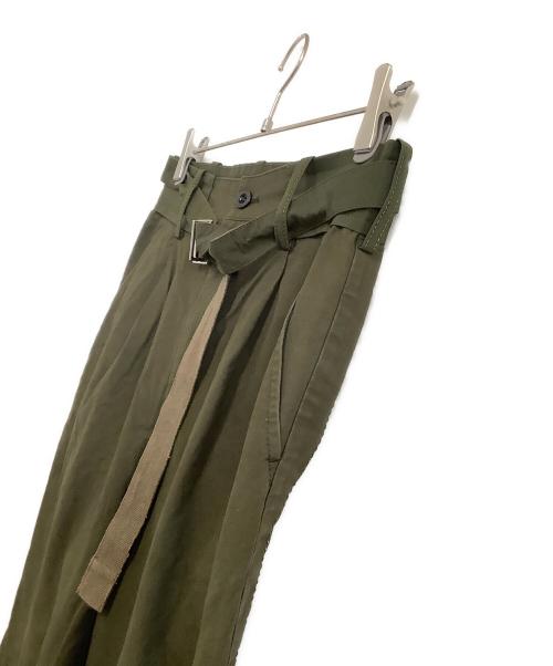 sacai（サカイ）sacai (サカイ) カーゴパンツ　コットン ウェザーミックスドロストパンツ カーキ サイズ:1の古着・服飾アイテム