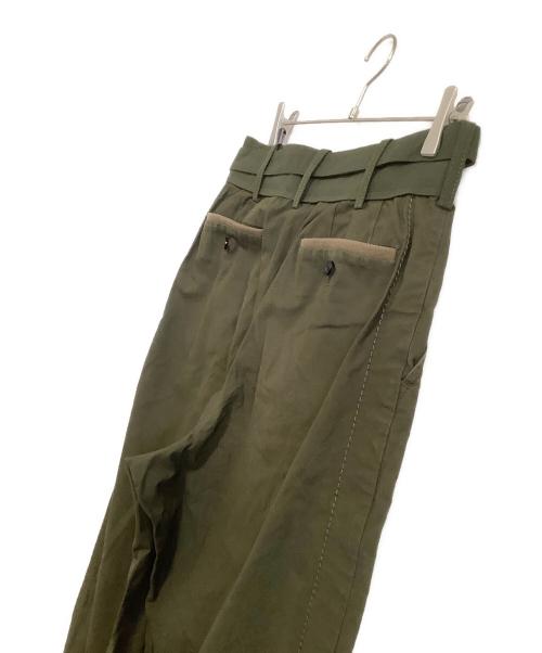 sacai（サカイ）sacai (サカイ) カーゴパンツ　コットン ウェザーミックスドロストパンツ カーキ サイズ:1の古着・服飾アイテム