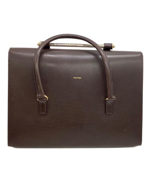PORTER（ポーター）PORTER (ポーター) B印YOSHIDA (ビージルシヨシダ) レザーブリーフケース 別注Habsburg/News Paper ブラウンの古着・服飾アイテム