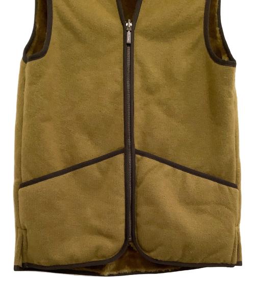 Barbour（バブアー）Barbour (バブアー) パイルライナーフロントジップ　warm pile waistcoat zip-in liner ブラウン サイズ:36の古着・服飾アイテム