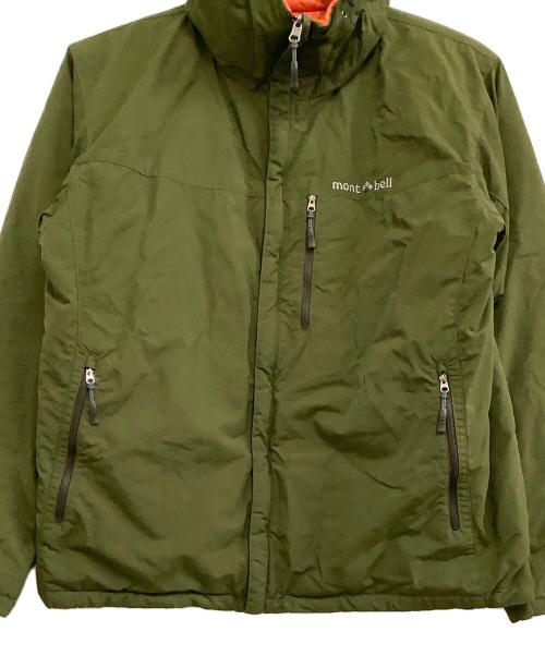 mont-bell（モンベル）mont-bell (モンベル) ダウンジャケット　コロラドパーカ　リバーシブル カーキ×オレンジ サイズ:Lの古着・服飾アイテム