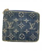 LOUIS VUITTONルイ ヴィトン）の古着「ラウンドファスナー財布　モノグラム・デニム　ミニジッピーウォレット」｜ネイビー