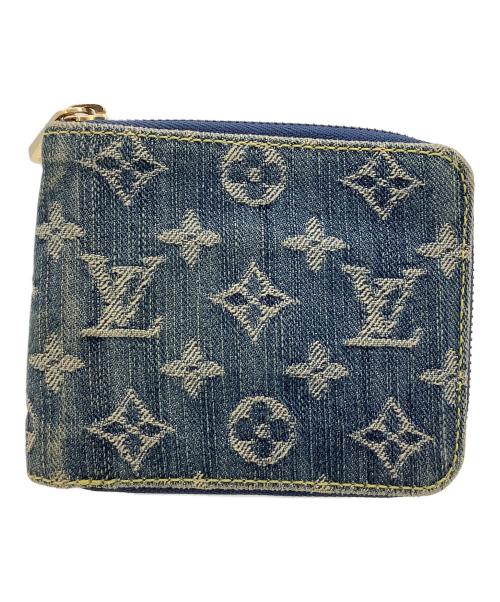 LOUIS VUITTON（ルイ ヴィトン）LOUIS VUITTON (ルイ ヴィトン) ラウンドファスナー財布　モノグラム・デニム　ミニジッピーウォレット ネイビーの古着・服飾アイテム
