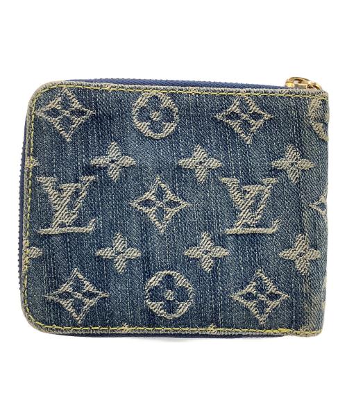 LOUIS VUITTON（ルイ ヴィトン）LOUIS VUITTON (ルイ ヴィトン) ラウンドファスナー財布　モノグラム・デニム　ミニジッピーウォレット ネイビーの古着・服飾アイテム