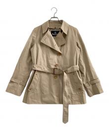 Aquascutum（アクアスキュータム）の古着「ショートトレンチコート」｜ベージュ