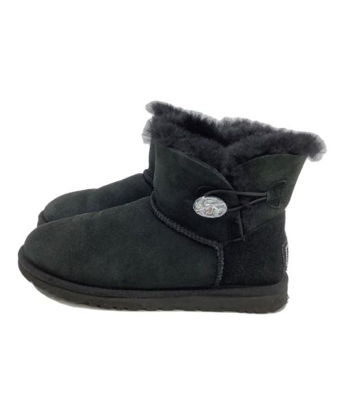 UGG（アグ）UGG (アグ) ムートンブーツ　MINI BAILEY BUTTON BLING ブラック サイズ:23の古着・服飾アイテム